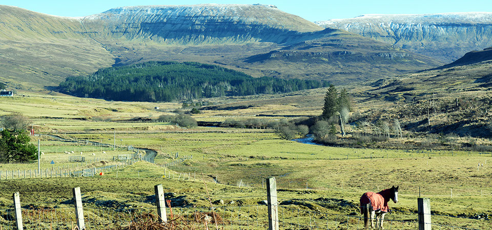 Enjoy stunning mountain views at Half of Three self catering accommodation in Glenhinnisdal on the Isle of Skye