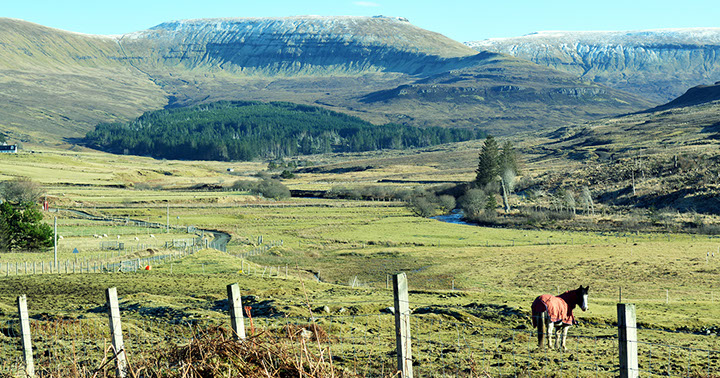 Enjoy stunning mountain views at Half of Three self catering accommodation in Glenhinnisdal on the Isle of Skye