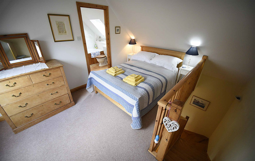 Half of Three self catering accommodation contains a double bedroom