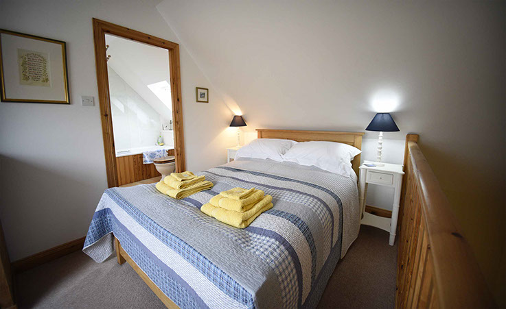 Half of Three self catering accommodation on the Isle of Skye features a double bedroom