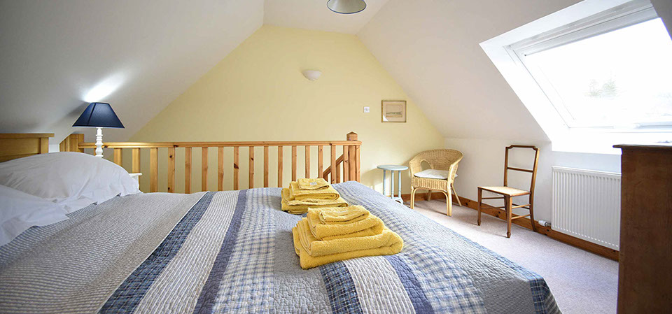 Enjoy a great night's sleep in our self catering accommodation in Glenhinnisdal double bed
