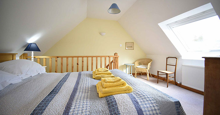 Enjoy a great night's sleep in our self catering accommodation in Glenhinnisdal double bed