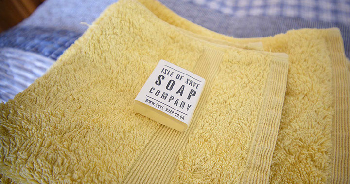 Our self catering accommodation on the Isle of Skye offers complimentary soap to guests