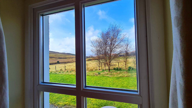 Enjoy mountain views at Half of Three self catering accommodation on the Isle of Skye
